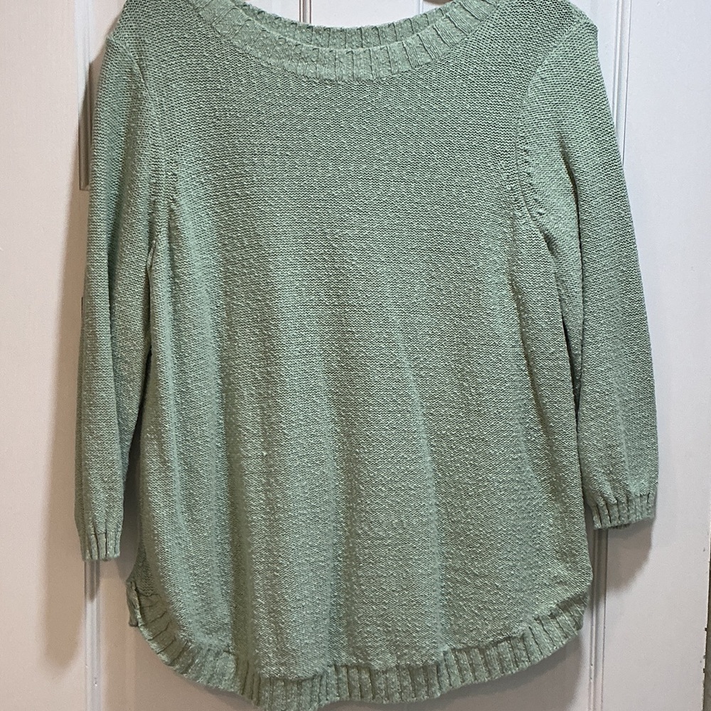 J Jill Mint Green Textured Sweater